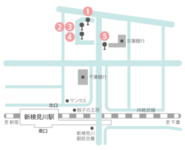 JR総武線　新検見川駅（各駅停車）からお越しの方へ
